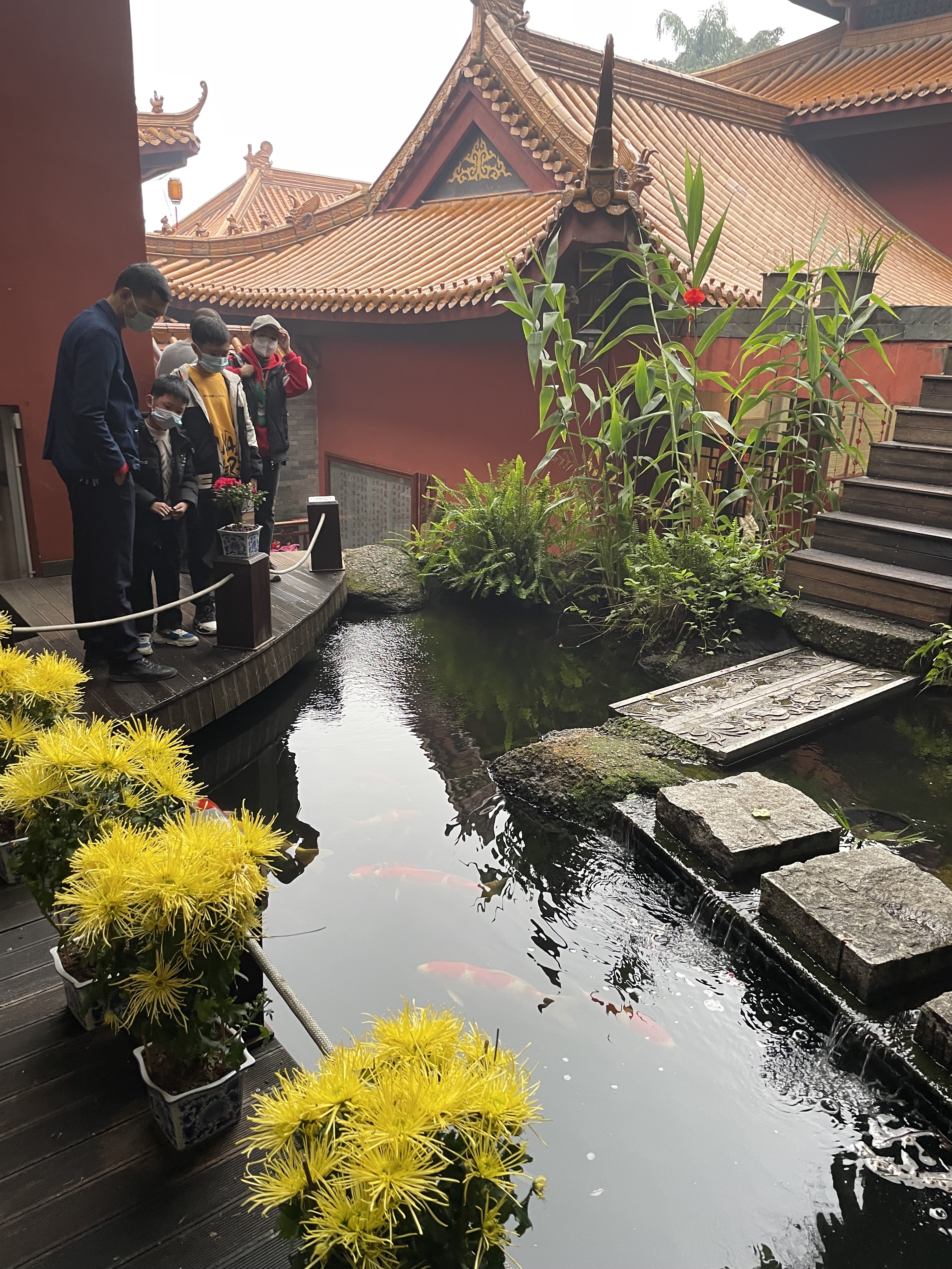 A blessing at the temple