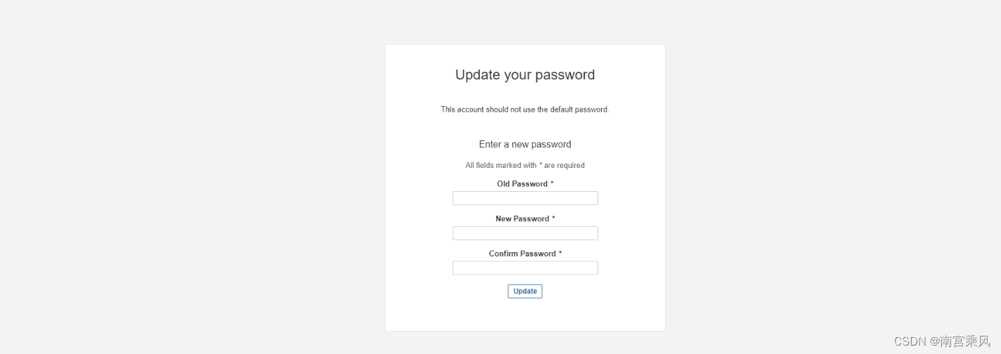 Reset password