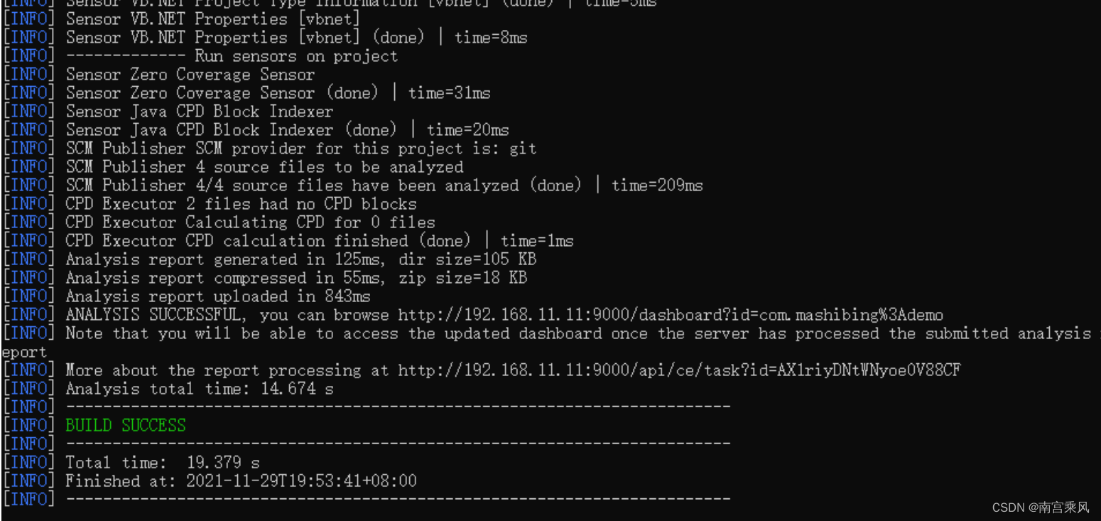 Run Maven sonar analysis
